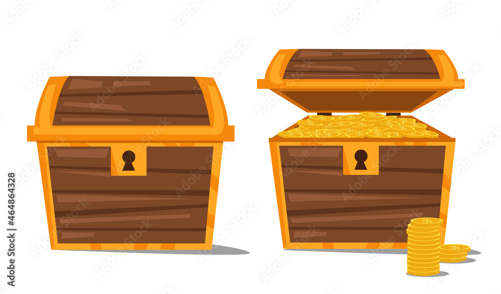 Vector illustration of treasure chest Vector illustration of treasure chest