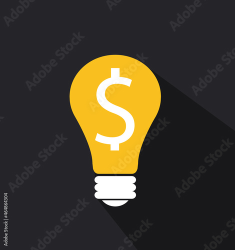 Light bulb and dollar sign