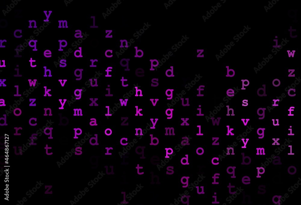 Dark purple vector layout with latin alphabet. Dark purple vector layout with latin alphabet.