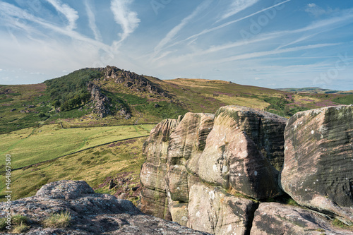 Panoramic view of The Roaches from Hen Cloud in the Peak District National Park. © Rob Thorley