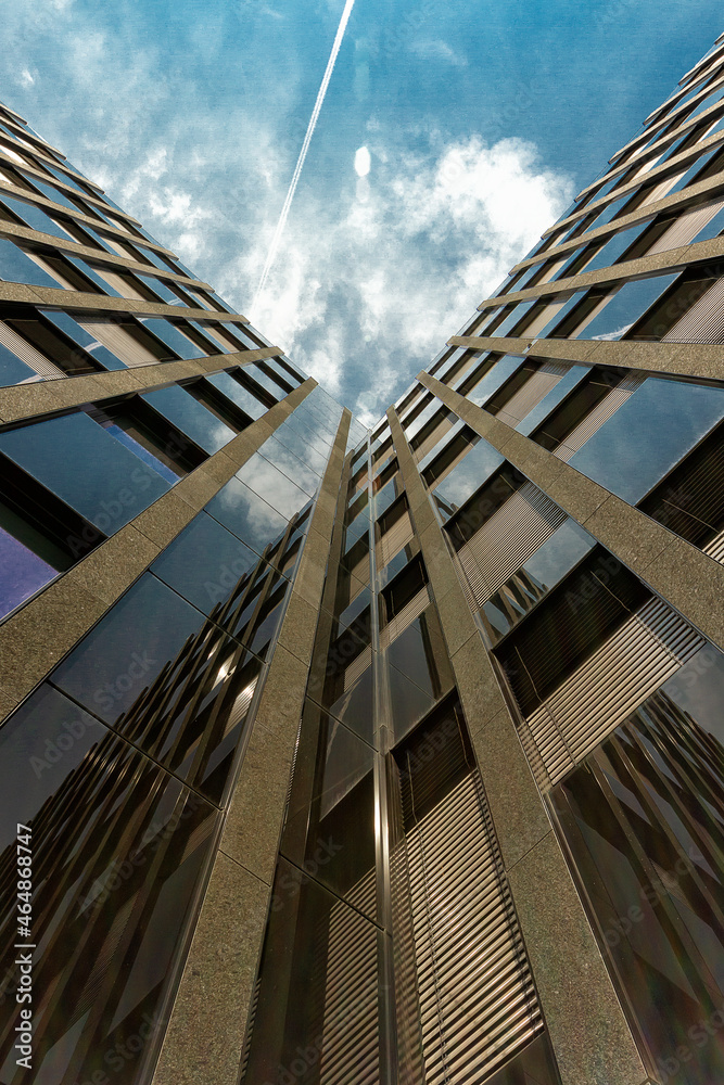 Fototapeta premium Moderne Gebäude Sicht nach oben