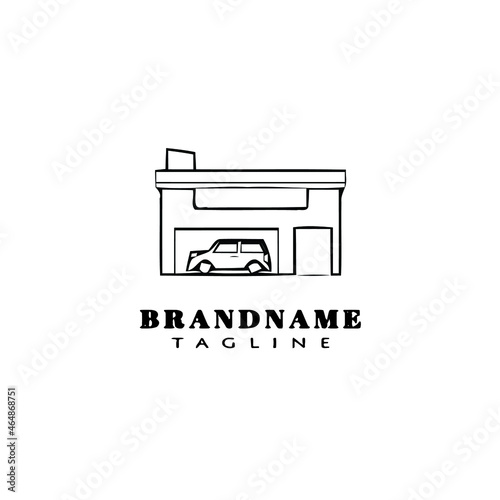 car repair shop logo icon design template vector illustration