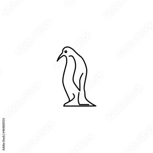 Cute penguin bird line pattern animal symbol animals symbols silhouette vector logo icon icons sign fun funny Penguins ice draw drawing cartoon art birds Emperor Gentoo Adelie penguins charact pencil