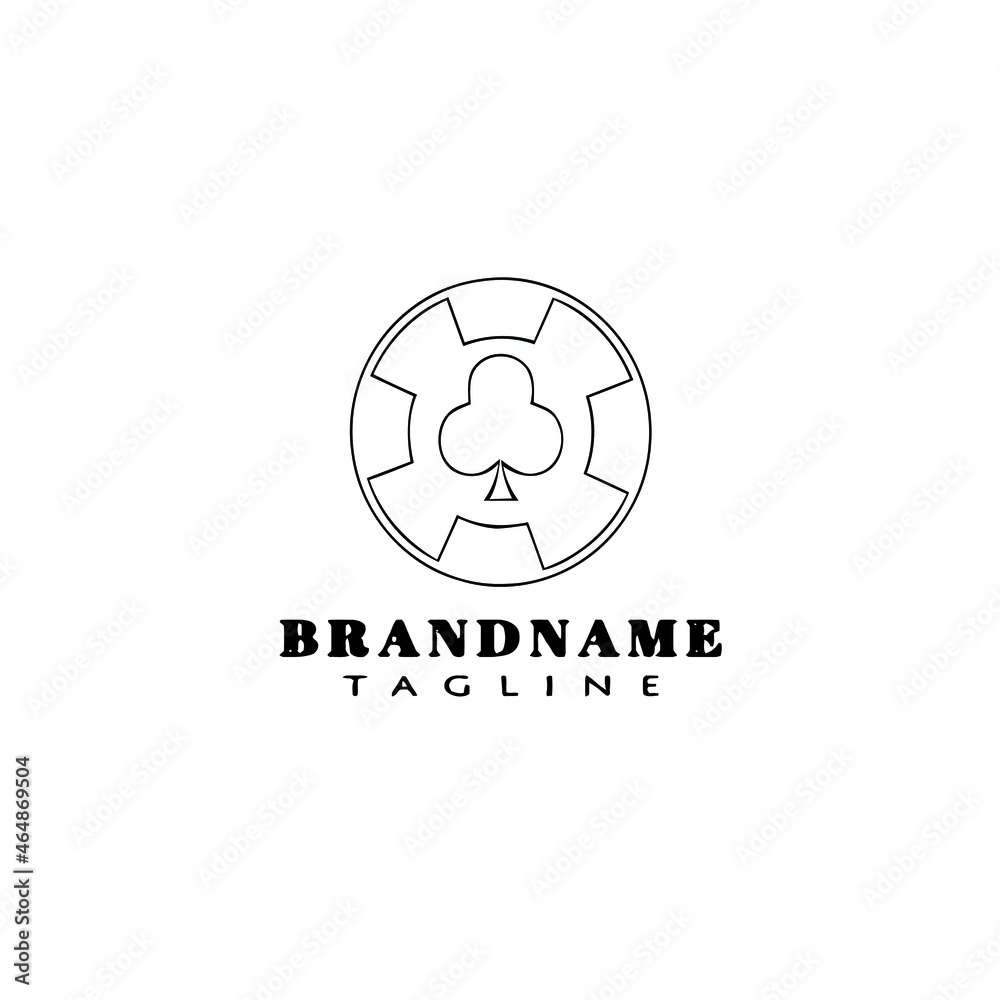 casino logo cartoon icon template black isolated vector illustration casino logo cartoon icon template black isolated vector illustration
