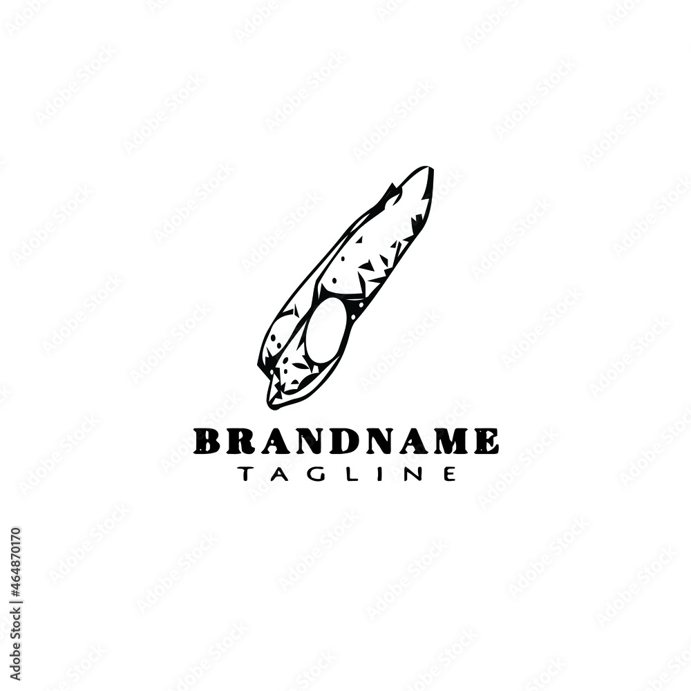 cassava logo flat icon design template black isolated vector illustration