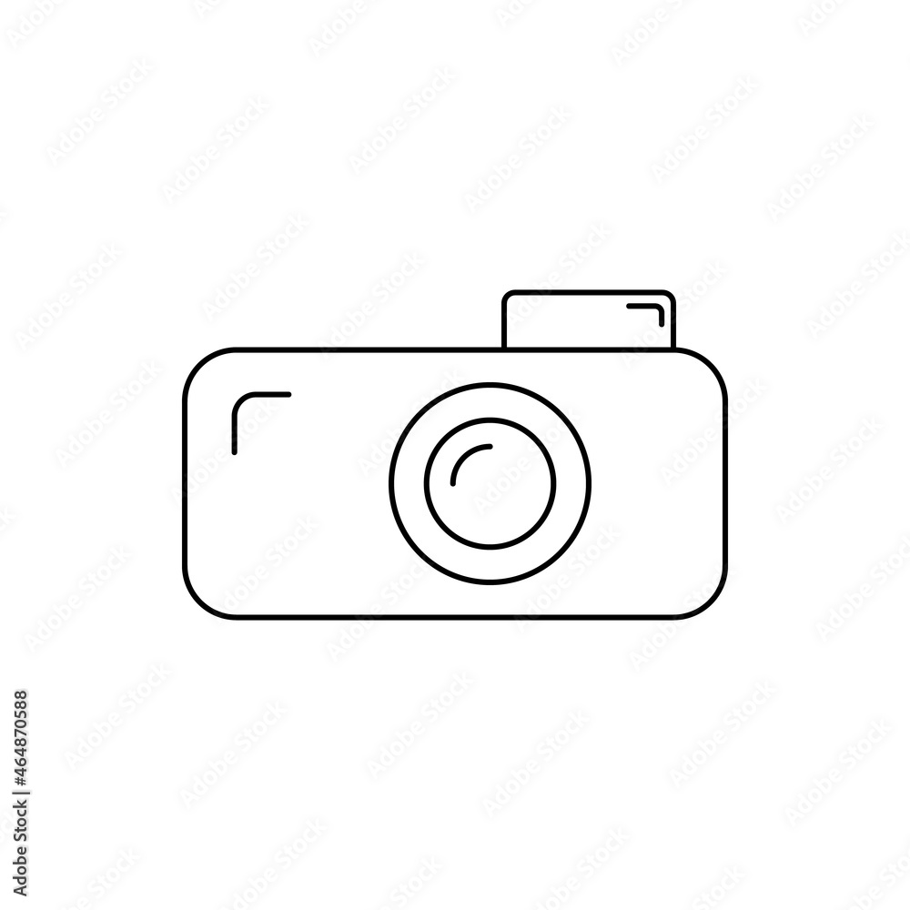 Vector graphic illustration of a simple camera sign. Great for photo designs, photo contest posters, symbols, signs, and more. Vector graphic illustration of a simple camera sign. Great for photo designs, photo contest posters, symbols, signs, and more.