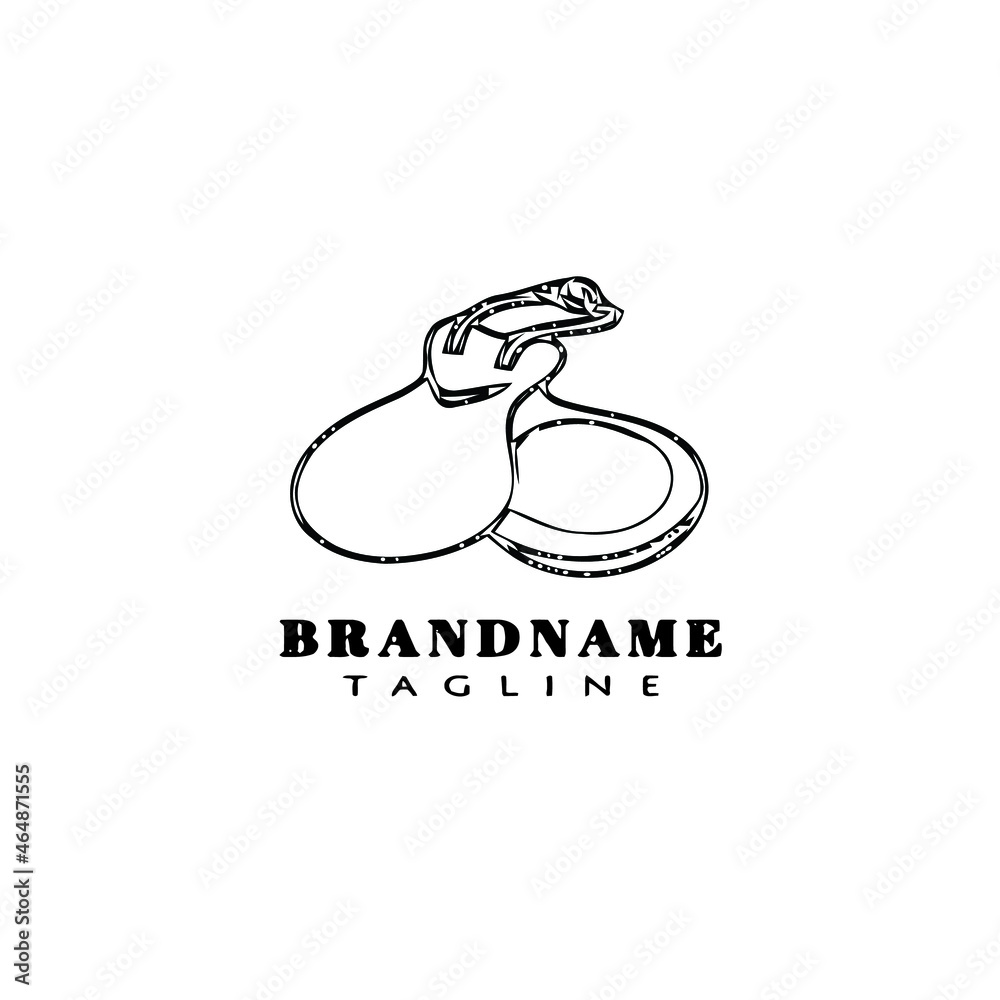 Fototapeta premium castanet logo cartoon design icon template isolated vector illustration