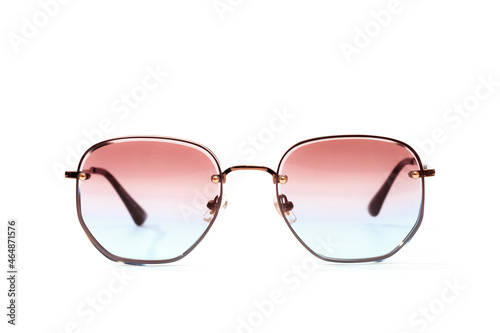glasses with gradient with uv protection isolated on white background - Image