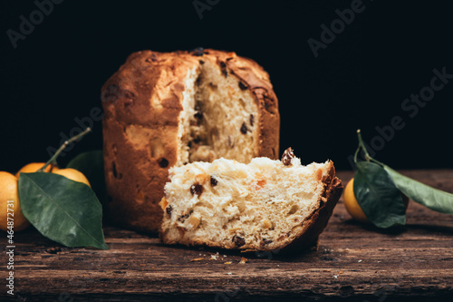 Homemade Christmas cake panettone