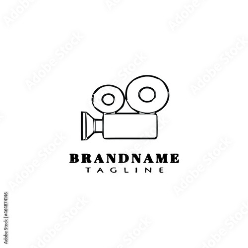 film cartoon logo template icon design black isolated vector illustration