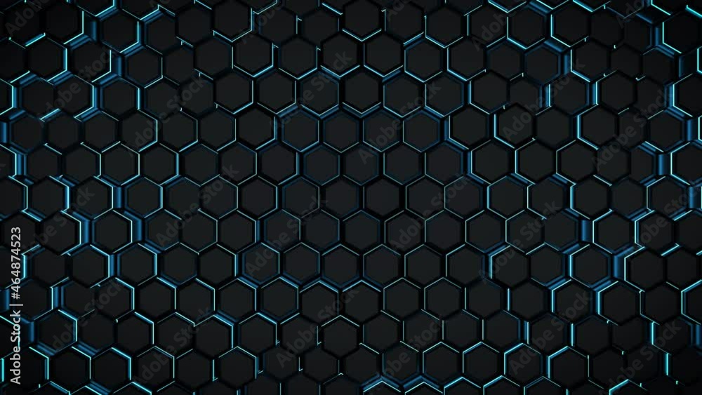 Digital hexagon abstract background