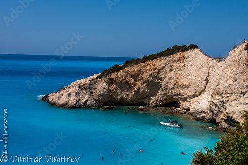 Beautiful view from Porto Katsiki beach in Lefkada Island, Greece