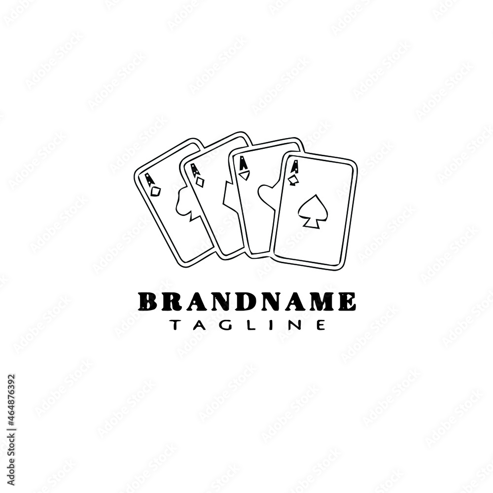playing card logo cartoon icon design black isolated vector playing card logo cartoon icon design black isolated vector