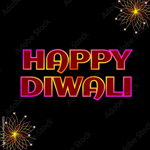 Illustrated design about happy Diwali 