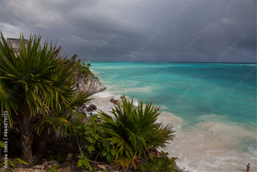 Seascapes of the Yucatan Peninsula. Tulum