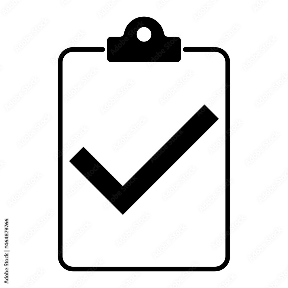 Check list , checklist flat web icon isolated on white background. Mark symbol, document report test, vector illustration Check list , checklist flat web icon isolated on white background. Mark symbol, document report test, vector illustration