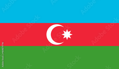 Azerbaijan flag, nation symbol vector illustration , color design background, original concept