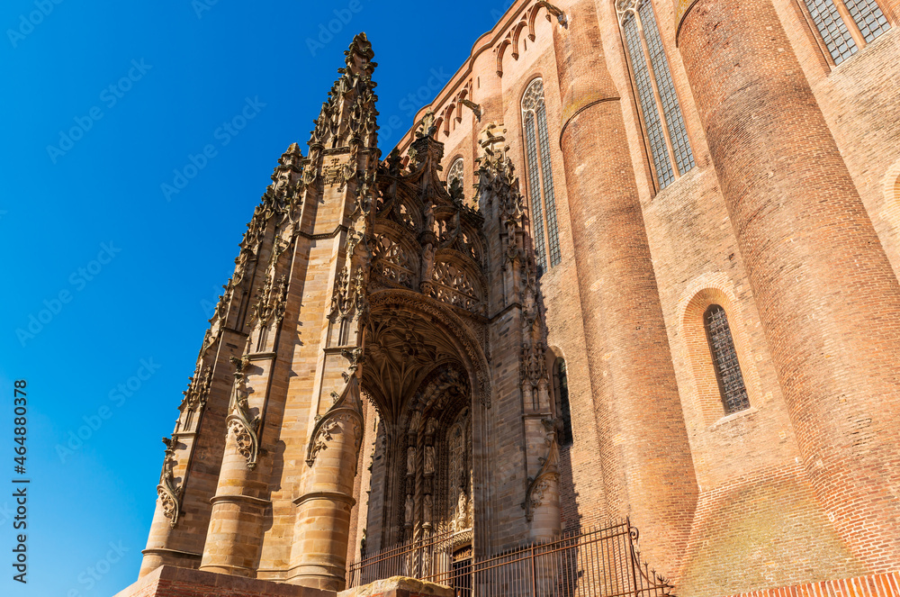 The Sainte Cécile cathedral and the baldachin in Albi, in the Tarn, in Occitanie, France