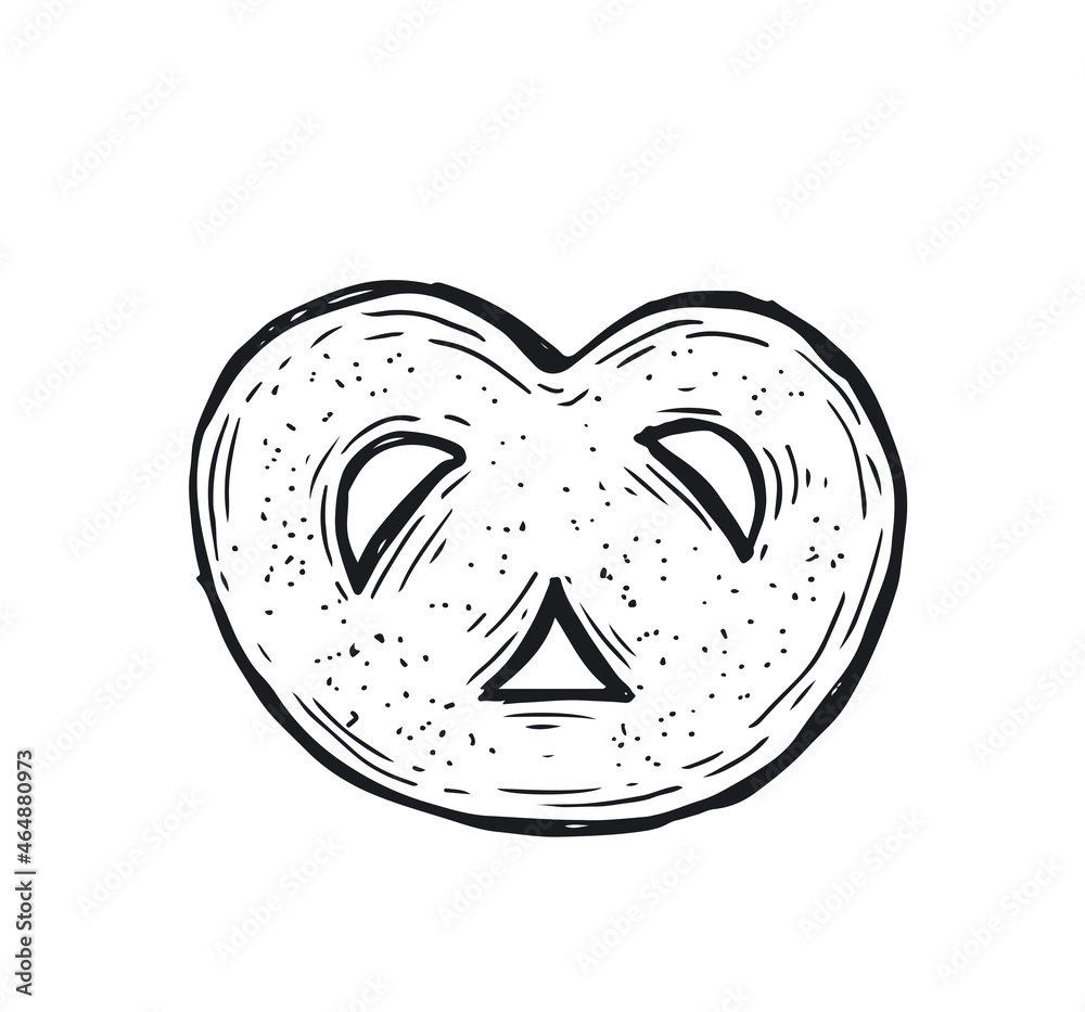  Cookie set hand drawn illustration. Vector.