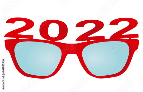 2022 year sunglasses. vector illustration