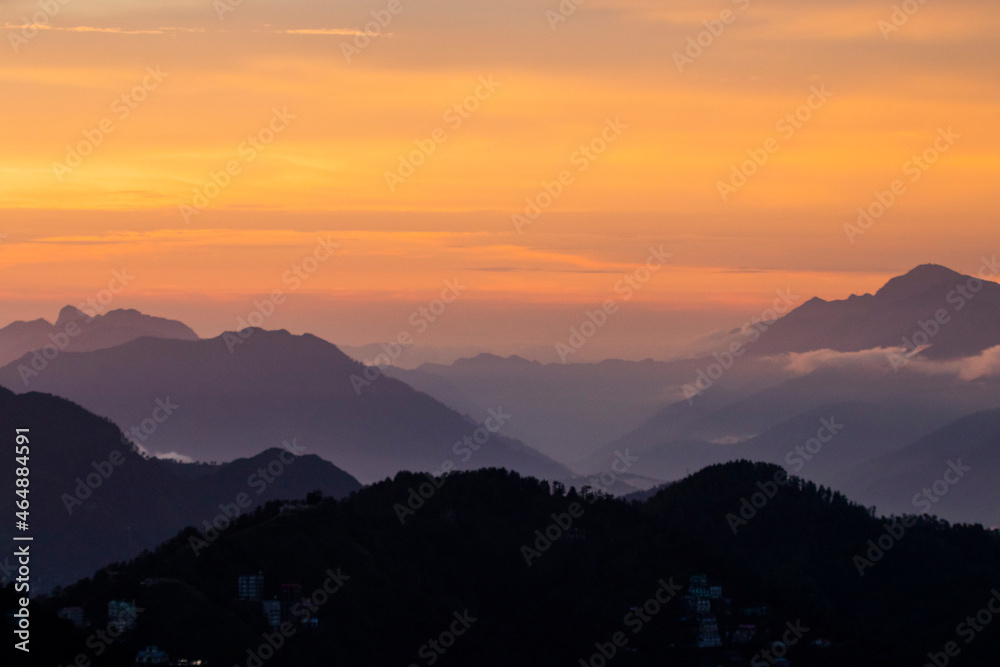 Naklejka premium Various views of the mountains of Shimla