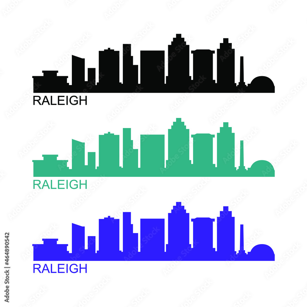 Naklejka premium Raleigh skyline