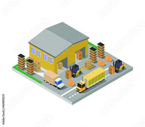 Isometric warehouse