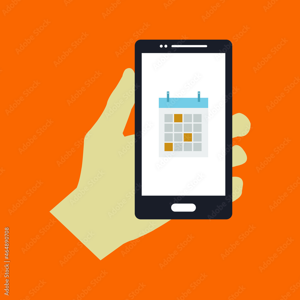 Calendar on smartphone Calendar on smartphone
