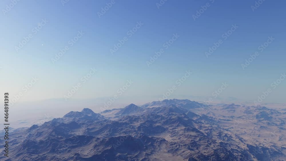 3D rendered Animation of the surface of planet. fly through desertic planet 3D rendered Animation of the surface of planet. fly through desertic planet