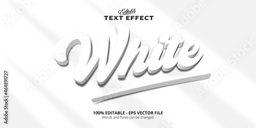 Editable text effect, White text