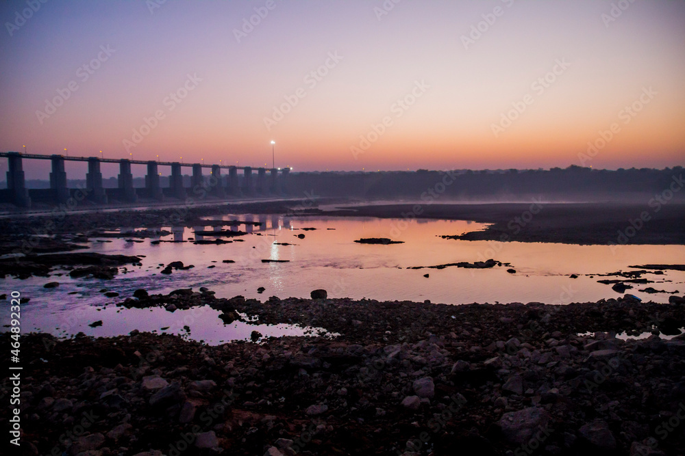 Fototapeta premium Sant Sarovar Dam in Gandhinagar, Gujarat