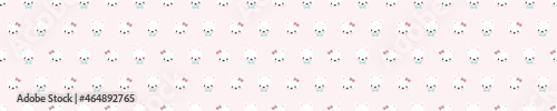 Seamless pattern with cat heads