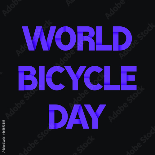 world bicycle day lettering typography design illustration