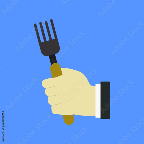 Fork in hand