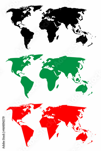 World Map in 3 Style