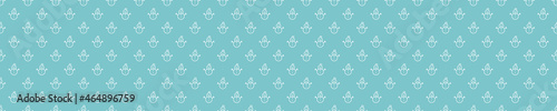 Blue seamless pattern with snowman icons