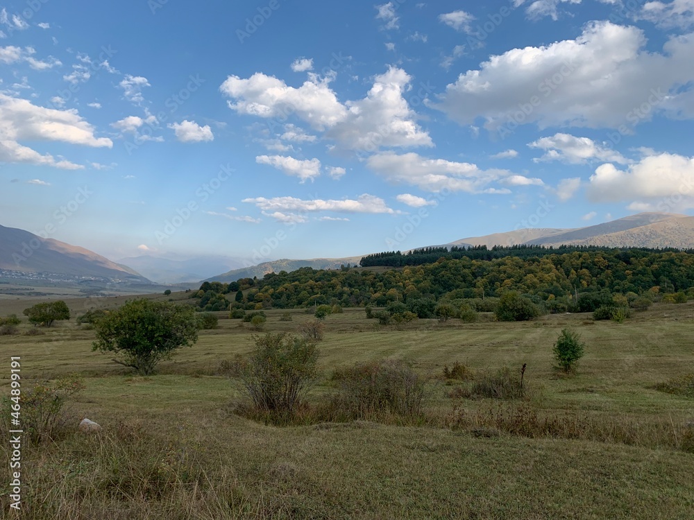 landscape with mountains and blue sky, Margahovit, Armenia