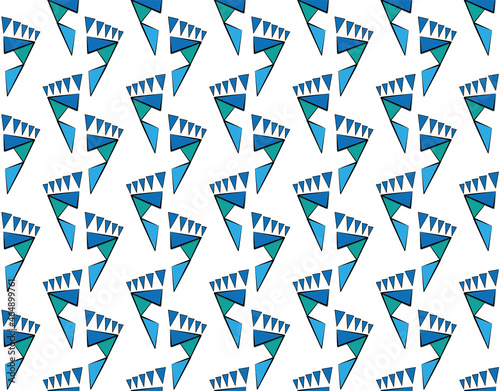 abstract illustrated footprints with triangles