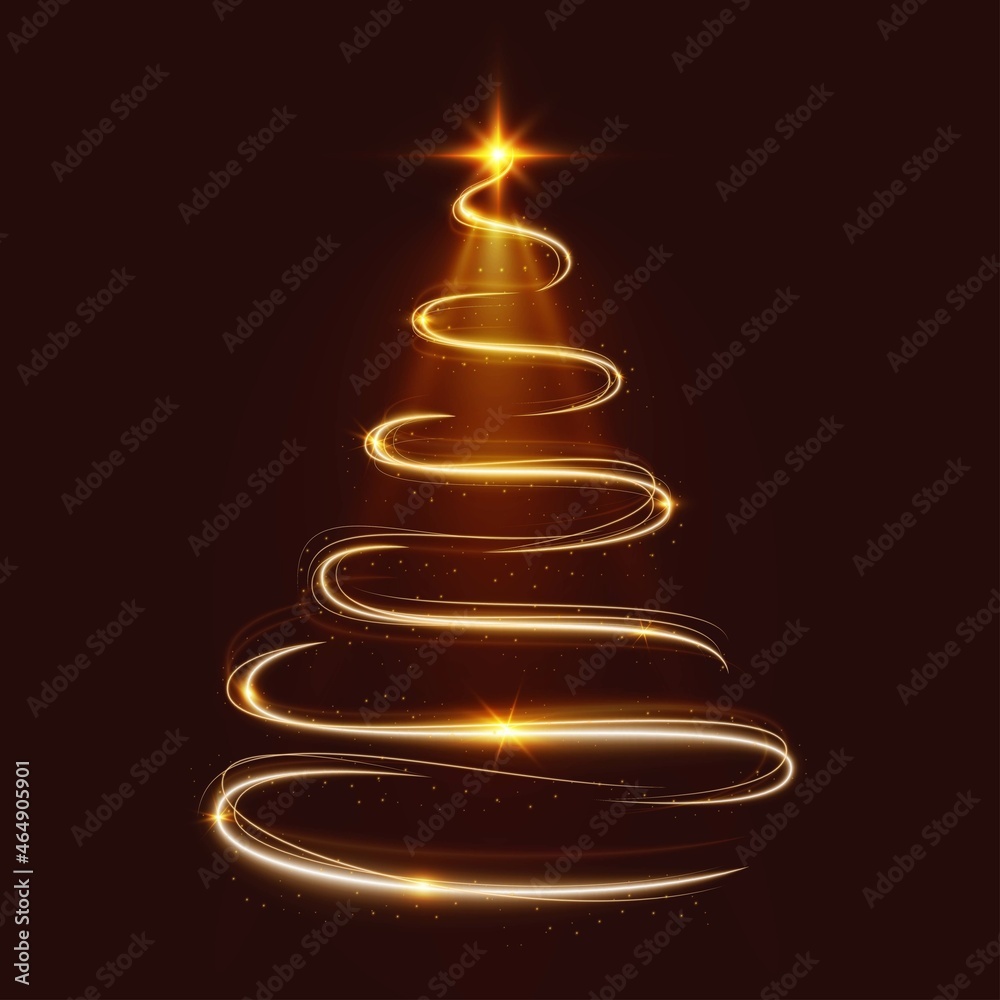 light trail christmas tree vector design illustration light trail christmas tree vector design illustration
