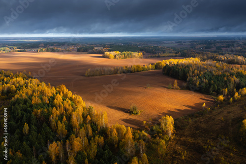 Autumn forests and fields