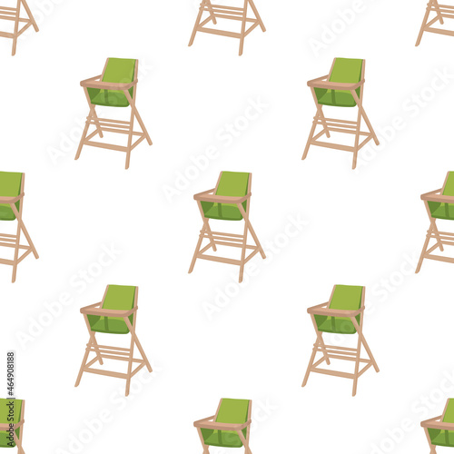 Illustration on theme colorful modern child high chair
