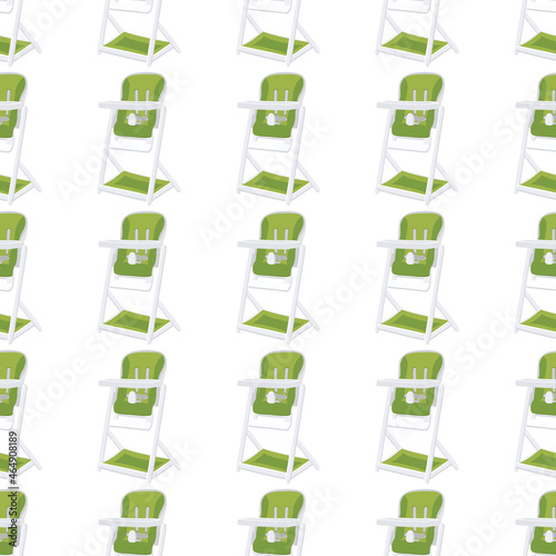 Illustration on theme colorful modern child high chair
