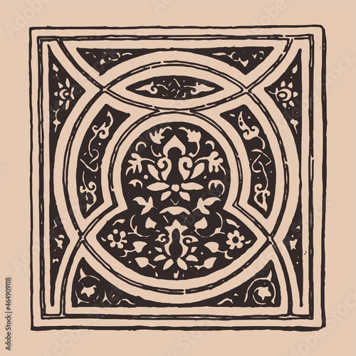 Ancient antique traditional frame ornament