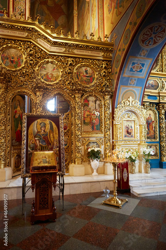 Interior of St. Michael's Golden-Domed Monastery at Kiev, Ukraine.