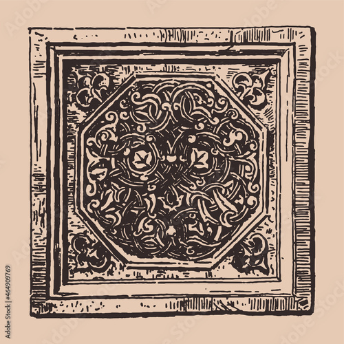 Ancient antique traditional frame ornament