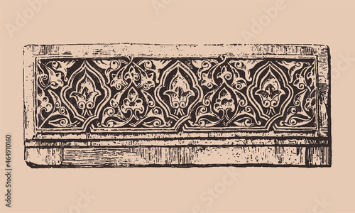 Ancient antique traditional frame ornament