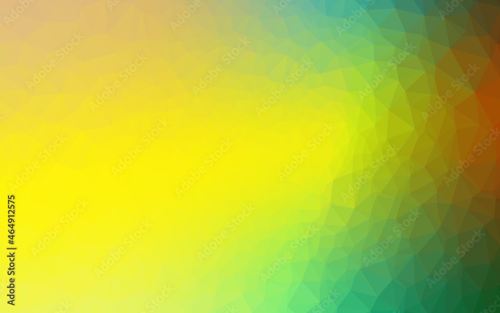 Dark Blue, Yellow vector blurry triangle template.