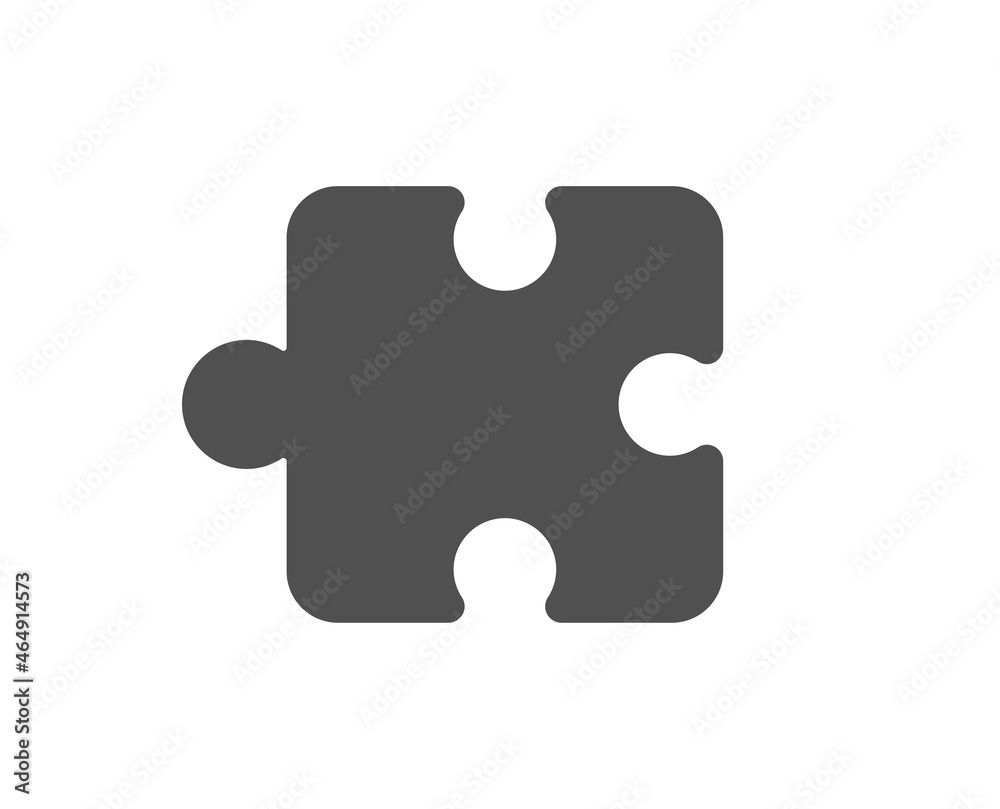 Puzzle piece icon. Jigsaw game shape sign. Business strategy element. Classic flat style. Quality design element. Simple puzzle icon. Vector Puzzle piece icon. Jigsaw game shape sign. Business strategy element. Classic flat style. Quality design element. Simple puzzle icon. Vector