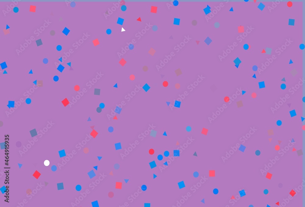 Light Blue, Red vector texture in poly style with circles, cubes.