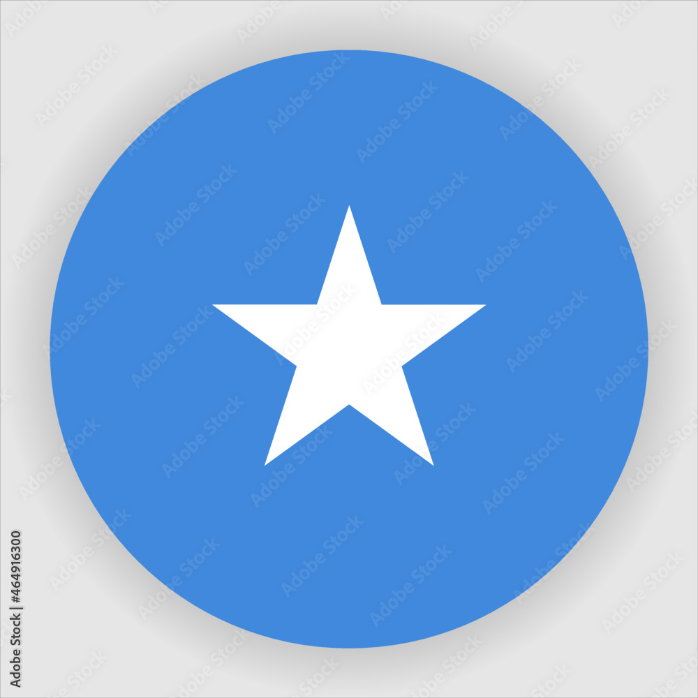 Somalia Flat Rounded Country Flag button Icon Somalia Flat Rounded Country Flag button Icon